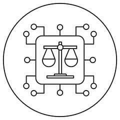 Obraz premium Safety and Bias Icon, Balancing Safety and Bias Toward Ethical Innovation, Eliminating Bias, Enhancing Safety The Future of Responsible Systems