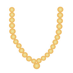 Cute cartoon hand drawn vector Pearl necklaces clipart.