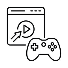 Play-by-play vector outline icon. EPS 10 file