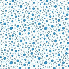 Ocean Bubbles Seamless Pattern, Minimal Nautical Design