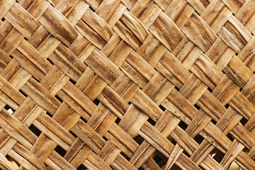 plant background woven with dry palm leaves.