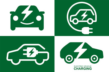 Electric Vehicle charging icon, illustration vector