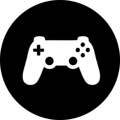 Icon of Gamepad isolated on Black Background