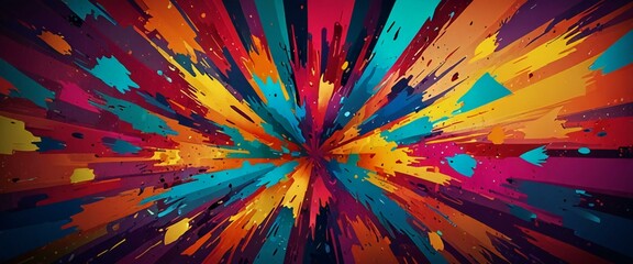 abstract colorful background with stars
