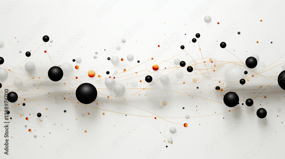 Wall mural data technology background. abstract background. connecting dots and lines on dark background. abstr