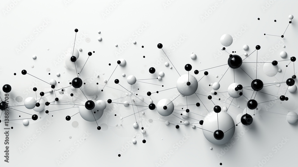 Wall mural data technology background. abstract background. connecting dots and lines on dark background. abstr