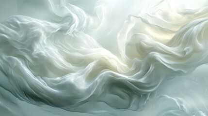 Obraz premium Ethereal abstract swirling fabric patterns in soft pastel colors