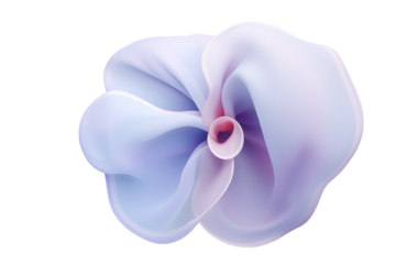 A delicate floral abstract with pastel hues on a creating a soft dreamy effect on transparent background