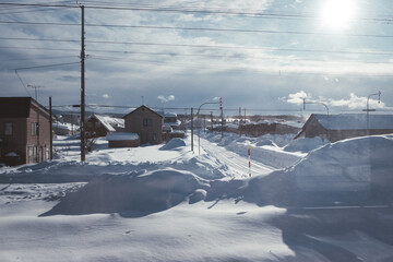 Hokkaido - Rue enneigée