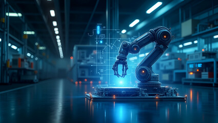 Explore stunning wallpaper artwork that highlights AI-powered industrial processes, featuring sleek visuals and vast empty space for a minimalist touch.