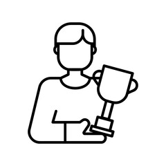 Person Holding a Trophy