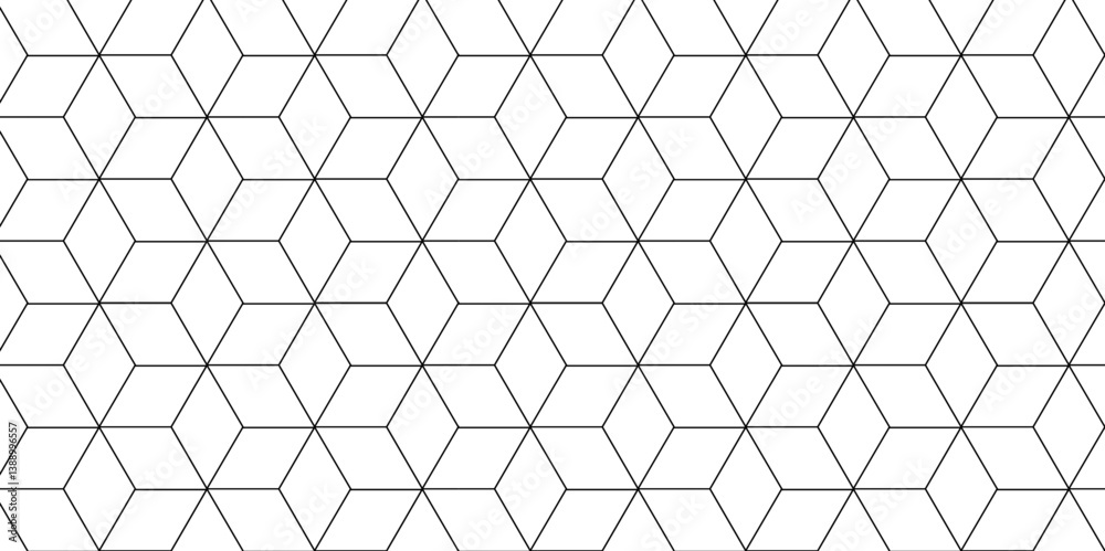 Poster vector seamless pattern with hexagon square cube geometric pattern shapes grid metal element texture