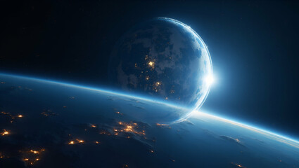 Fototapeta premium Explore captivating space tourism imagery showcasing futuristic travel concepts and innovative spacecraft design for premium luxury experiences.