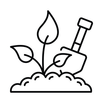 recommend clip art: Gardening vector outline icon. EPS 10 file