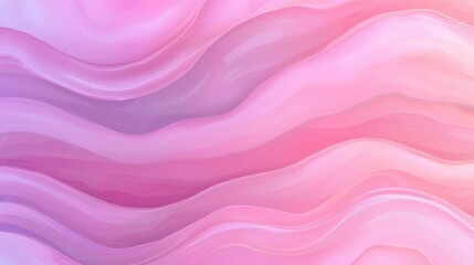 Obraz premium Soft, flowing, pastel waves of pink and purple. A smooth, liquid abstract design