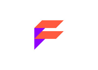 Abstract F letter logo mark