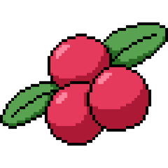 Fototapeta premium pixel art of fresh fruit berry