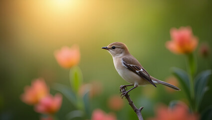 Fototapeta premium Capture the essence of birdwatching in May with dynamic species interactions and stunning macro photography, celebrating avian diversity.