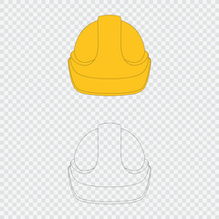 Safety helmet vector art Isolated on transparent background
