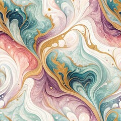 Ethereal Marble Swirl Seamless Pattern