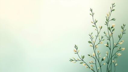 Sophisticated wallpaper design incorporating minimalist patterns influenced by plant genetics with expansive negative space for digital annotations supporting comprehensive studies in botanical genomi