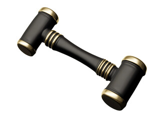 Elegant Black Hammer Cabinet Pulls Gold Accents. AI Generated