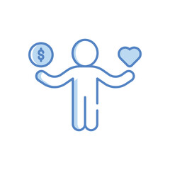 Obraz premium Work Life Balance Vector icon