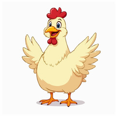 cartoon funny chicken 