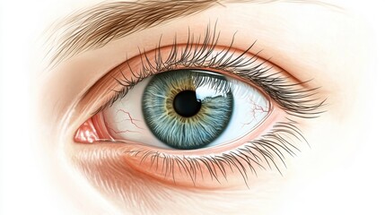 Close-up illustration of a human eye