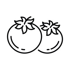 Tomatoes vector outline icon. EPS 10 file