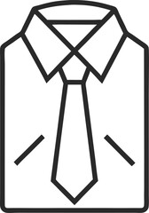 Tie and shirt outline icon