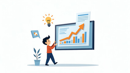 Future-Proof Business Models: Embracing Digital Innovation with Agile Strategies and Adaptive Technologies - A Cute Flat Vector Illustration for Smart Business Success