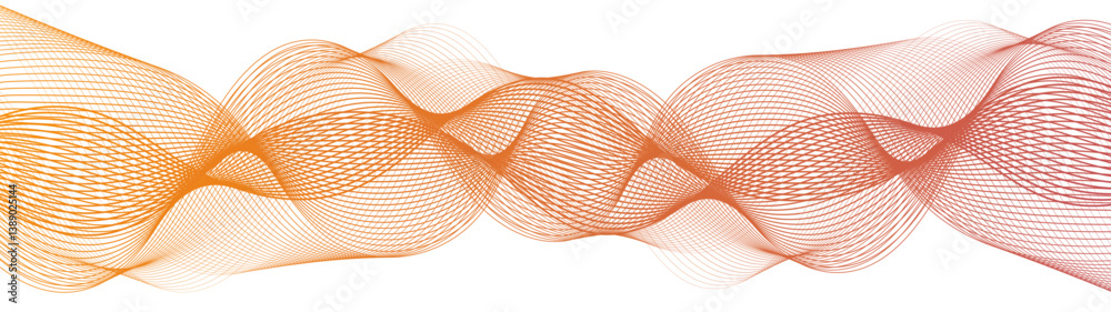 Fototapete Abstract multicolor gradient wave lines with twisted curve lines and blend effect. Frequency sound wave & gradient lines. Dynamic flowing wave lines design element. Futuristic technology wave pattern