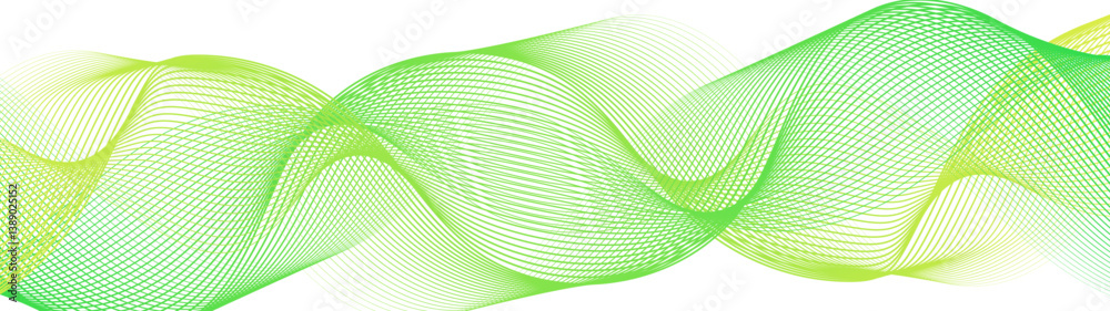 Leinwandbilder Abstract multicolor gradient wave lines with twisted curve lines and blend effect. Frequency sound wave & gradient lines. Dynamic flowing wave lines design element. Futuristic technology wave pattern