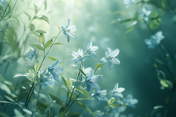 Obraz premium Cherry Tree Blossoms in Soft Golden Spring Light Capturing Nature Awakening Generative AI