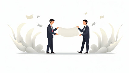 Explore Intricate Regional Conflicts: Geopolitical Tensions & Cultural Divisions in Contested Territories - Premium Political Imagery in Cute Vector Style