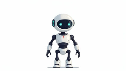 Fototapeta premium Revolutionizing Automation: Flat Cute Vector Illustrations of AI-Enhanced Robots with Dynamic Sensors for Superior Photo Stock Quality in Precision Engineering
