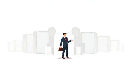Fototapeta premium Exploring Advanced Balance of Power Theory: Dynamic Shifts, Strategic Alliances, and Diplomatic Negotiations in Global Equilibrium - A Cute Vector Illustration