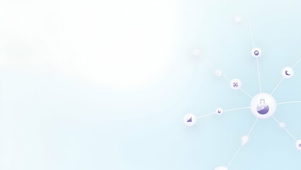 Minimalist Blockchain Finance Wallpaper: Stylish Digital Ledger Icons & Nodes on Soft Gradient - Perfect for Modern Fintech Corporate Design