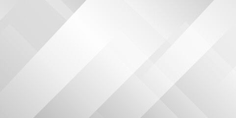 Vector white and gray overlap triangle geometric technology pattern. minimal rectangle arranged white lines transparent web square background layers. overlap web presentation design.