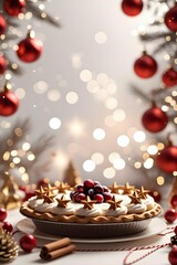 christmas cake with christmas decorations