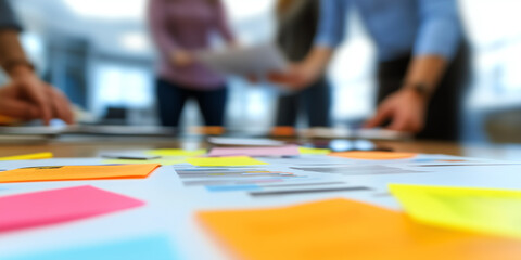 Three Colleagues Collaborating on a Project Close-Up, Turning Ideas Into Action for Effective Outcomes