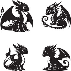 Little baby dragon sitting in sunlit forest created with Generative AI technology