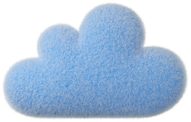 Blue fluffy cloud