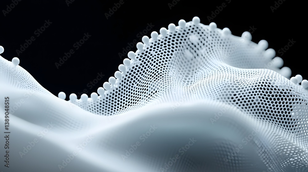 Poster a futuristic ai-driven modeling system, dynamic simulations generating real-time 3d structures, data