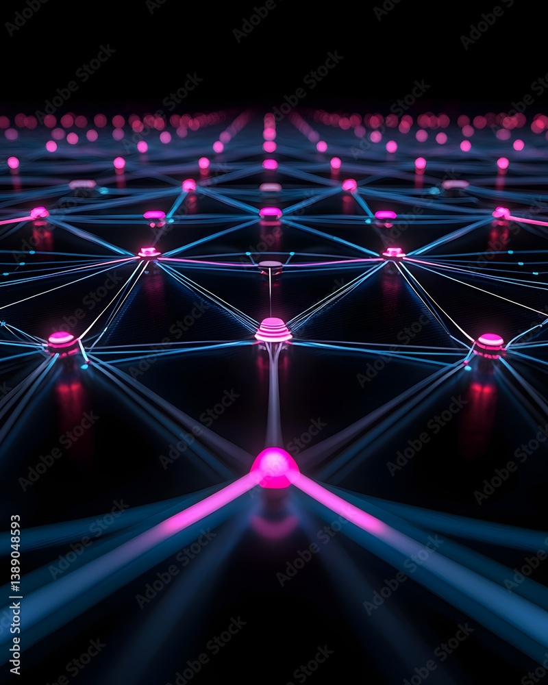 Poster a futuristic ai-powered analysis system, neural networks scanning big data, digital graphs and analy