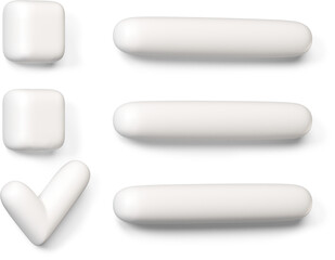 White checklist with one done item turned to the right