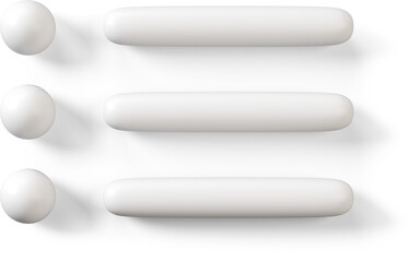 Fototapeta premium White checklist with round items