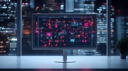 Large language model-driven optimization, futuristic algorithms optimizing complex systems, deep machine learning visualization, high-tech cinematic design, ultra-detailed rendering