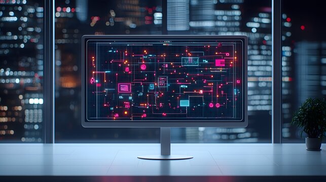 Large language model-driven optimization, futuristic algorithms optimizing complex systems, deep machine learning visualization, high-tech cinematic design, ultra-detailed rendering